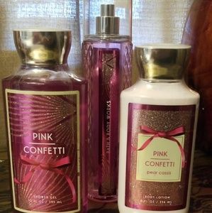 3pc B&BW Pink Confetti Set